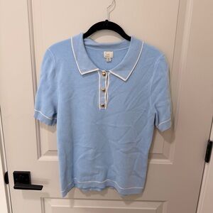 A New Day Sky Blue Knit Top